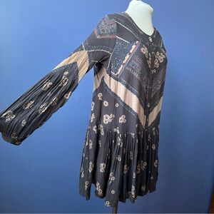 Free People Gray Floral Dress